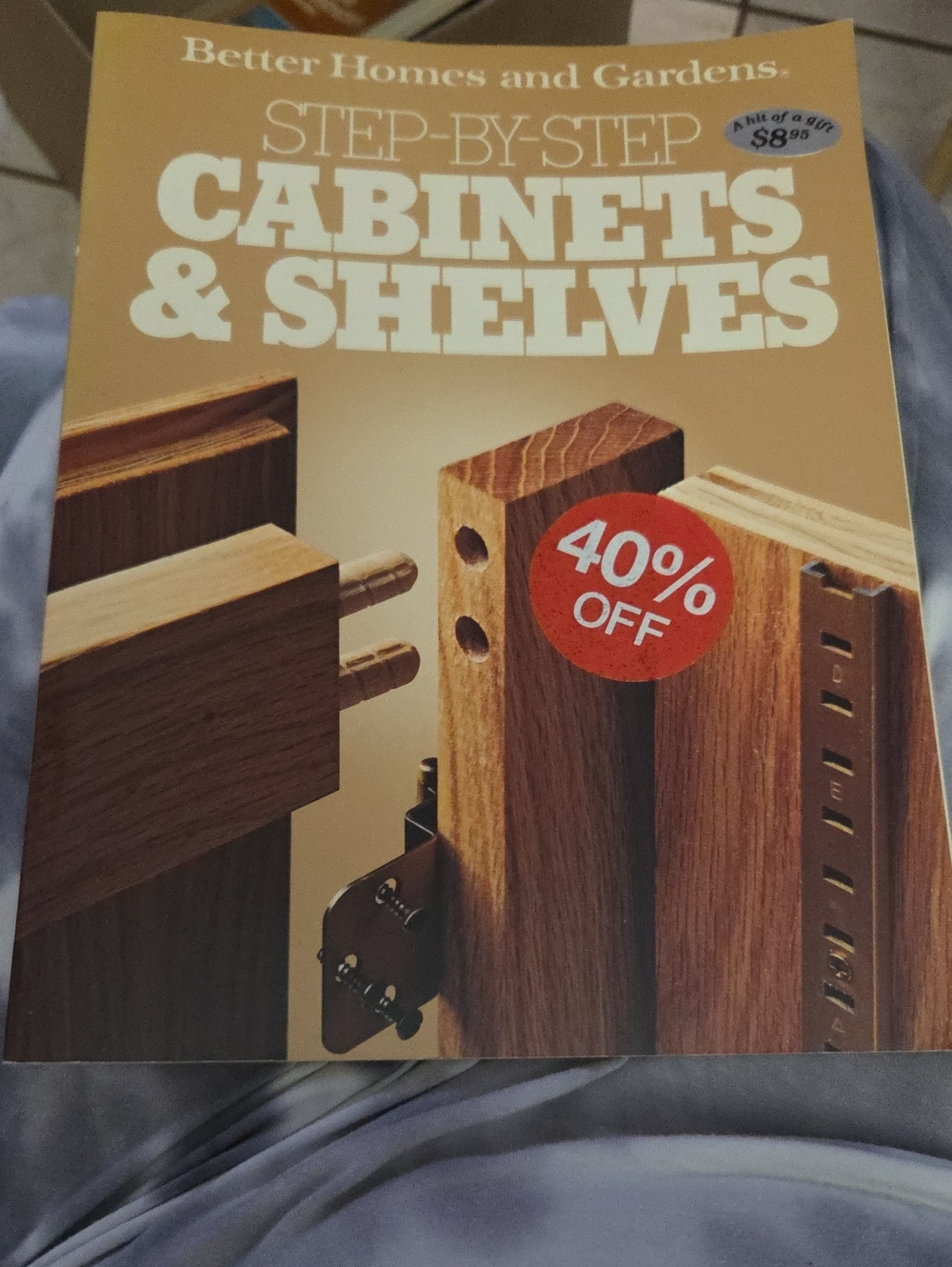 Better Homes And Gardens Cabinets & Shelves Book — Tan with Red Sticker 1983